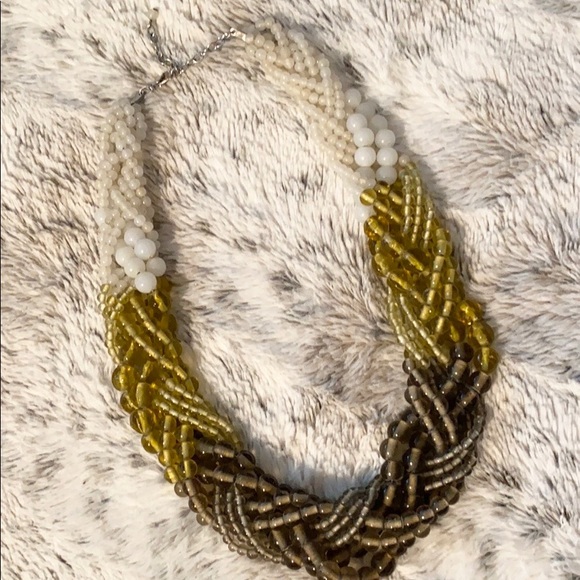 The Limited Jewelry - The Limited Green and White Beaded Necklace